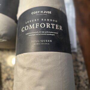 COZY HOUSE LUXURY BAMBOO COMFORTER FULL QUEEN GREY
